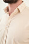 Seersucker Slim Fit Cotton Men's Shirt Beige - 27081.25Y - 2