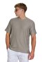 Khaki Regular Fit Crew Neck Basic T-Shirt - 3
