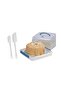 Airtight Cake Storage Box+Free 2-Piece Metaltex Pastry Spatula Set|Freshness&Baking Combo - 2
