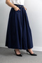 Women's Linen Belt Detailed Skirt - 4
