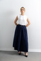 Women's Linen Belt Detailed Skirt - 3