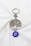 Handmade Glass Evil Eye Beaded Tree of Life Keychain, Gift Evil Eye Bag Ornament - 4