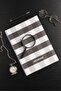 2-Piece A4 Size Spiral-Lined School Notebook - 80 Sheets Black & White Patterned Lined - 3