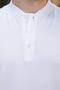 White Judge Collar Button Detailed Short Sleeve T-Shirt 7021 - 3