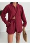 Women's Linen Shirt and Shorts Two-Piece Set - 4