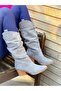 Terry Gray Cowboy Suet 6 cm Heel Dallas Boots - 6