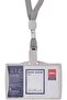 ID Pass With String, Name Badge, Inner core size: 85X53mm, Grey, 30 Pcs (E5744)
