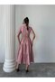 Sofya Keten Kemerli Midi Elbise - 5