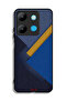 Infinix Smart 7 Protective Case Cover Triangles Leather Shades Pattern