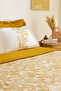 Orla 100% Cotton Double Duvet Cover Set Yellow - 5