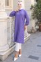 Summer Long Cotton Tunic Purple Hm2109 - 3