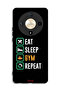 Honor X9b Protective Case Cover Eat Sleep Gym Repeat