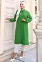 Summer Long Cotton Tunic Green Hm2109 - 4