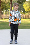 Unisex Children's Tracksuit with Patterned Hood - 7