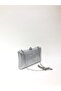 Silver Color Double Side Stone Material Evening Dress Portfolio Clutch Wedding Engagement Henna Evening Bag