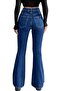 Pinr Dark Blue High Waist Flare Jeans - 4