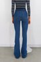 Livi Women's High Waist Dark Blue Denim Flare Jeans - 2