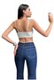 Hotlie Women's High Waist Dark Blue Flare Jeans - 3