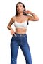 Hotlie Women's High Waist Dark Blue Flare Jeans - 4