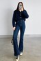 Pima Dark Blue High Waist Flare Jeans - 4