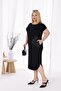 Plus Size Oversize Dress with Rope Strap Detail on the Shoulder - 4