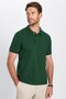Men's 5-Pack Brown-Navy-Dark Green-Stone-Black Slim Fit Cotton Solid Pique Polo Neck T-Shirt - 4