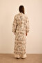Leaf Patterned Linen Side Tie Kimono - 6