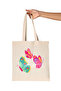 Colorful Butterflies Printed Gift Organic Raw Cloth Bag