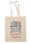 Bookmarks Are for Quitters Written Funny Book Lover Printed Gift Organic Raw Cloth Bag