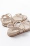 1001-1120 Beige Silver Stone Daily Women's Sandals - 5