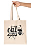 Cat Food Printed Funny Cat Lover Printed Gift Organic Raw Cloth Bag