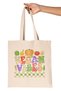 Vegan Vibes Stylish Modern Printed Gift Organic Raw Cloth Bag