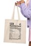 Leo Zodiac Sign Leo Nutrition Facts Funny Printed Gift Organic Raw Cloth Bag