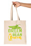 Green Been Queen Vegan Printed Gift Organic Raw Cloth Bag