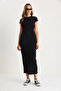 Women's Black Ribbed Knitted Dress 60283500 - 3
