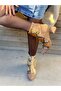Lora Mink Suede Snake Skin Detail 5 cm Heel Boots - 6