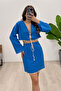 Women's Mussel Shell Detailed Blouse Skirt Bottom Top 2 Piece Set - 6