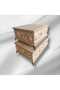 Wood - Raw Mdf - Patterned - Jewelry - Makeup - Accessory - Multi-Purpose - Standing - 2-Pack Decorative Box - 5