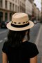 Bohemian Embroidered Straw Hat- Sea Breeze
