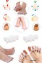 Reel Toe 5 Finger Separating Silicone Bunion Protector Finger Separator Night Splint Hallux Valgus - 4