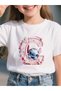 Girl's T-Shirt Tshirt with "C" Graphic Print for Kids Girls