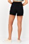 Women Rip Denim Shorts, Black - 4