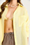 Women's Yellow Oversize Basic Muslin Shirt 60282021 - 5
