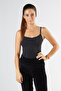 Women's Organic Cotton Spaghetti Strap Top – Black (Gots Certified) 2 Pack