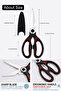 Multifunctional Stainless Steel Kitchen Scissors |   Red-Black |   Meat, Fish, Vegetable Cutting - 4