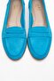 F02 Light Blue Suede Genuine Leather Women's Loafer Shoes - 2