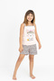 Girl's Cotton Leopard Printed Shorts with Rope Straps Pajama Set - 3