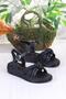 05-2077 Soft Comfortable Buckle Detailed Gathered Band Women's Sandals - 4