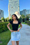Women's Square Neck Short Sleeve T-Shirt - 5