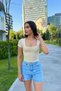 Women's Square Neck Short Sleeve T-Shirt - 2